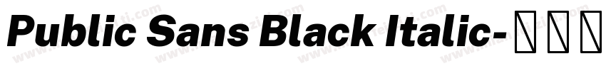 Public Sans Black Italic字体转换